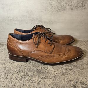 Men's COLE HAAN 'Harrison' Brown Leather Wingtip Oxfords Size US 9.5 M C31566